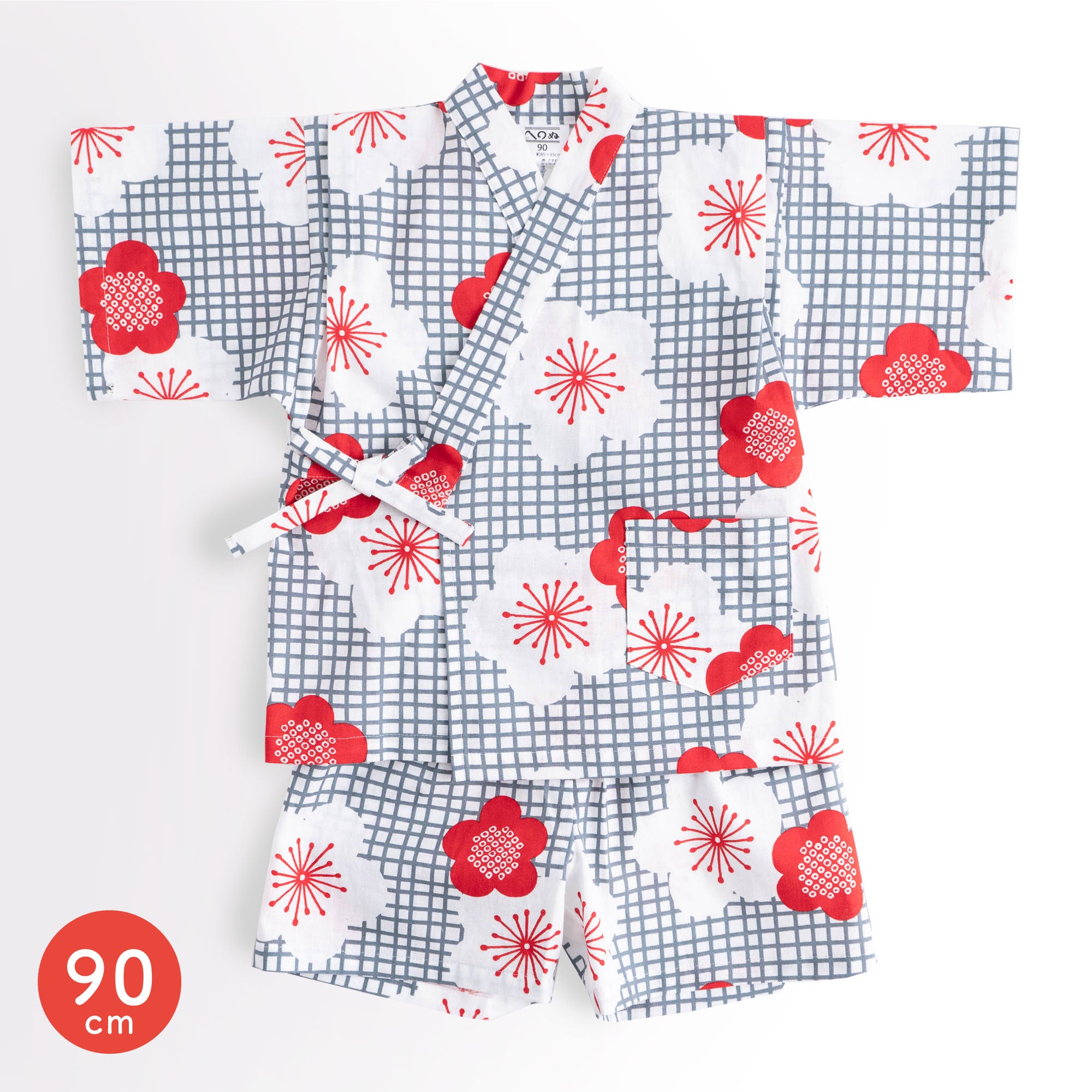 こども甚平 梅鹿の子 90