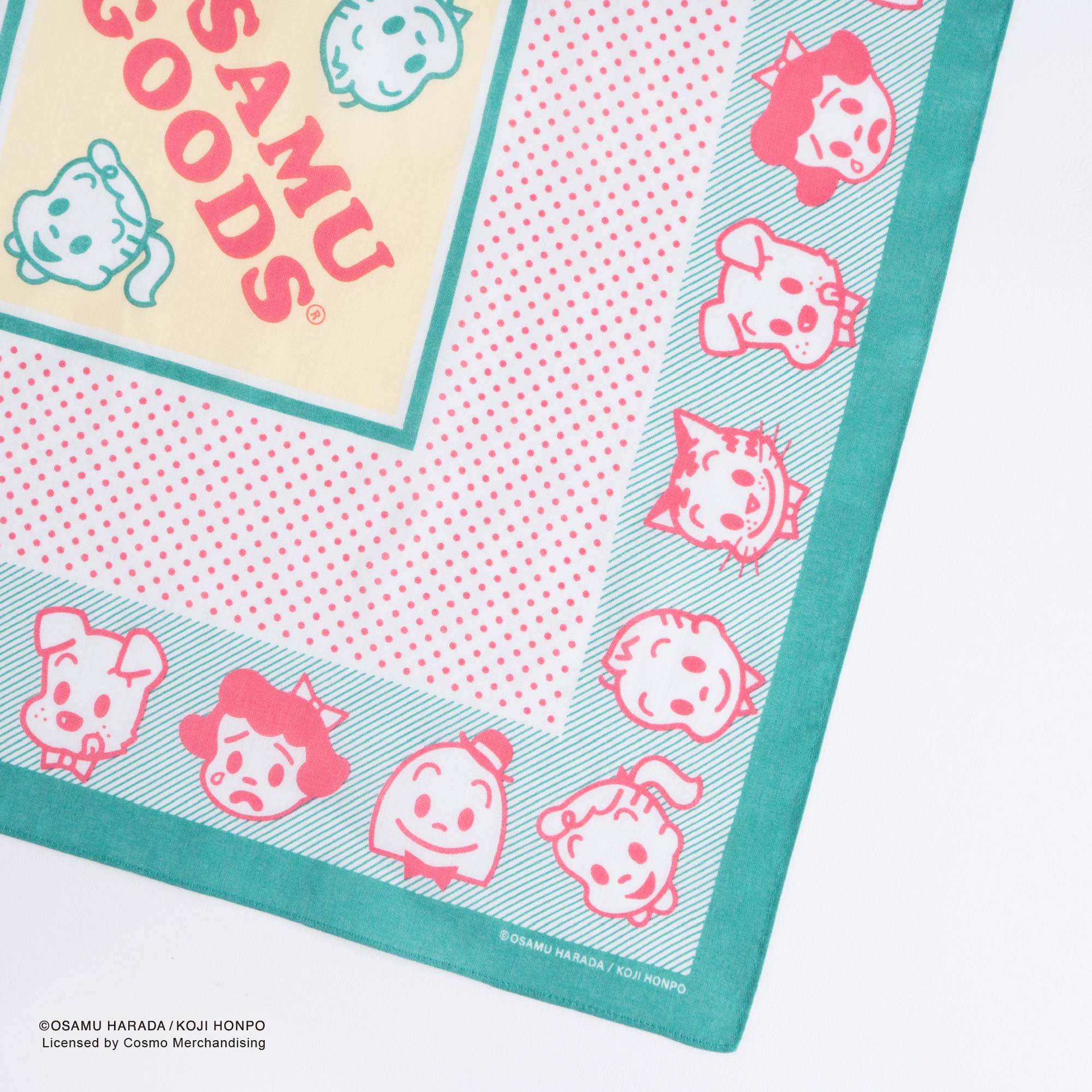 【お一人様3点まで】OSAMU GOODS バンダナ51cm フレンズ ドット&ストライプ