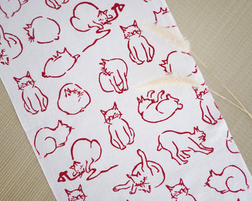 猫百景てぬぐい 新色発売
