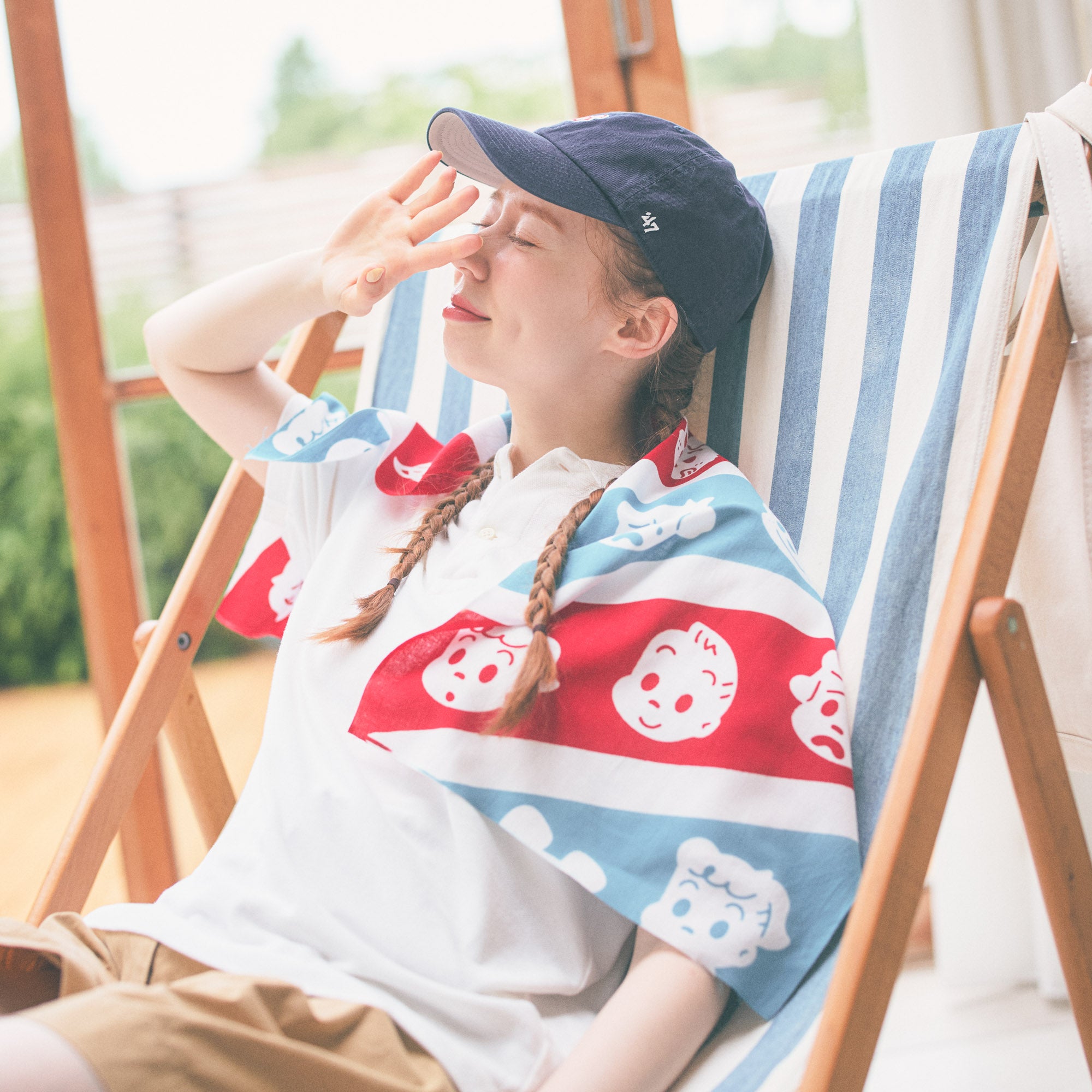 【お一人様3点まで】OSAMU GOODS てぬぐい フレンズ ボーダー