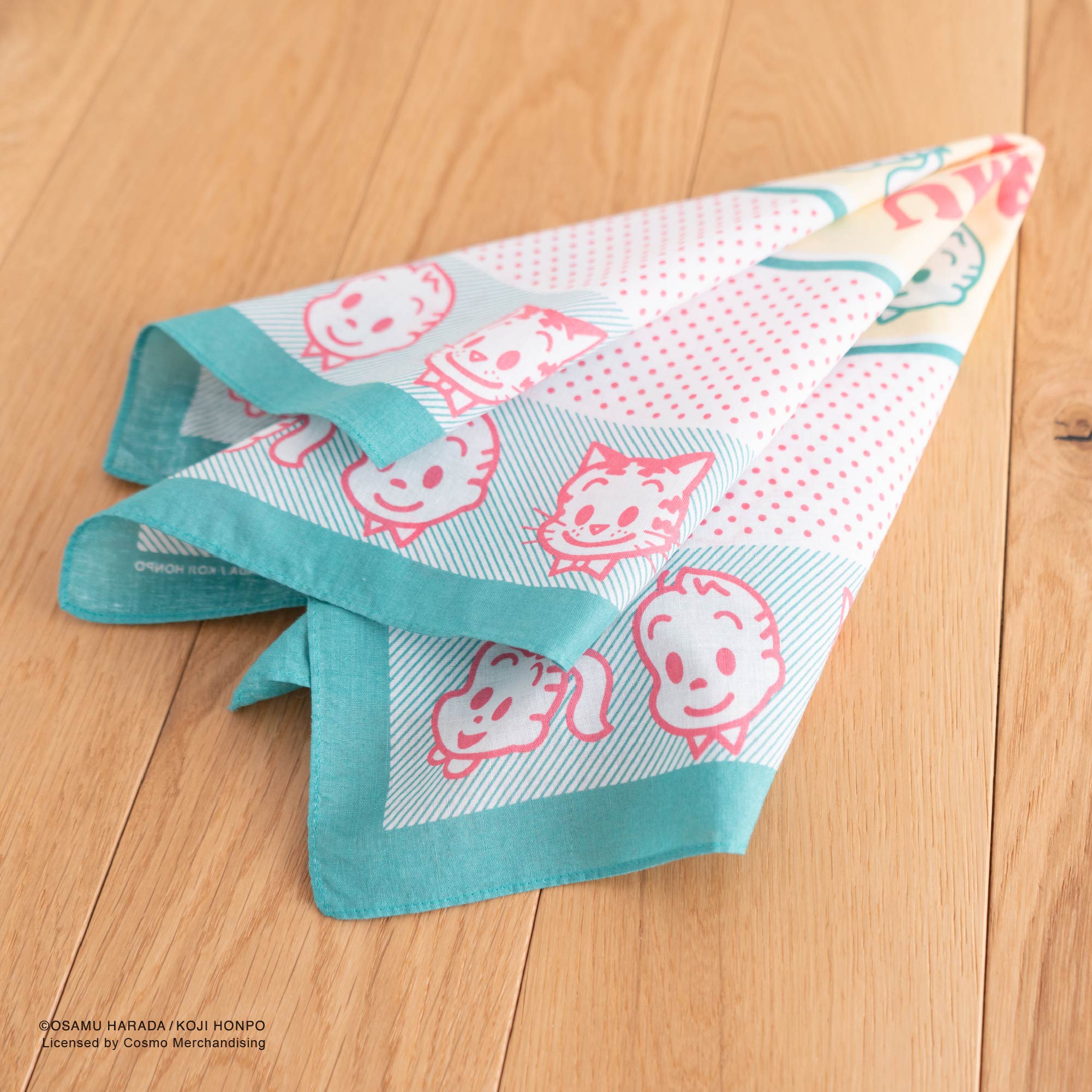 【お一人様3点まで】OSAMU GOODS バンダナ51cm フレンズ ドット＆ストライプ